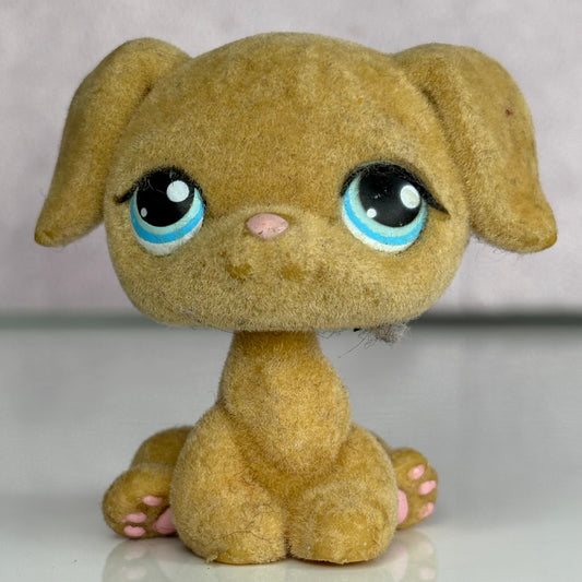 LPS Flocked Golden Retriever Dog #320