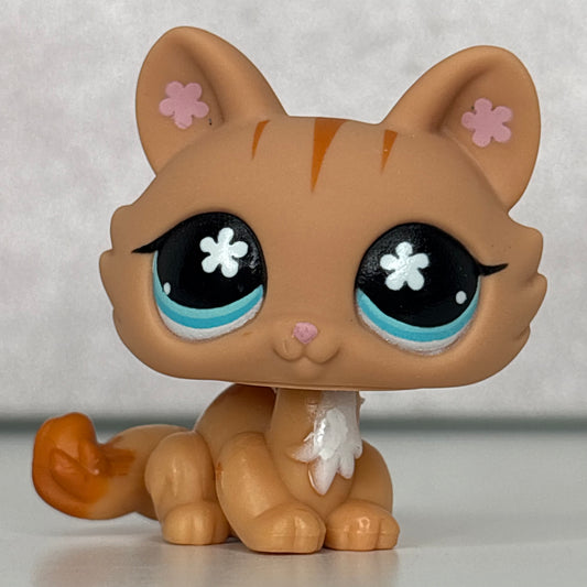 LPS Orange Crouching Cat #649