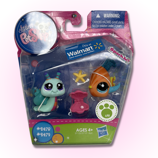 LPS Snail and Fish Walmart Exclusive #2478 #2479 New In Box