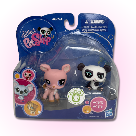 LPS Panda and Deer #1413 #1414 New In Box
