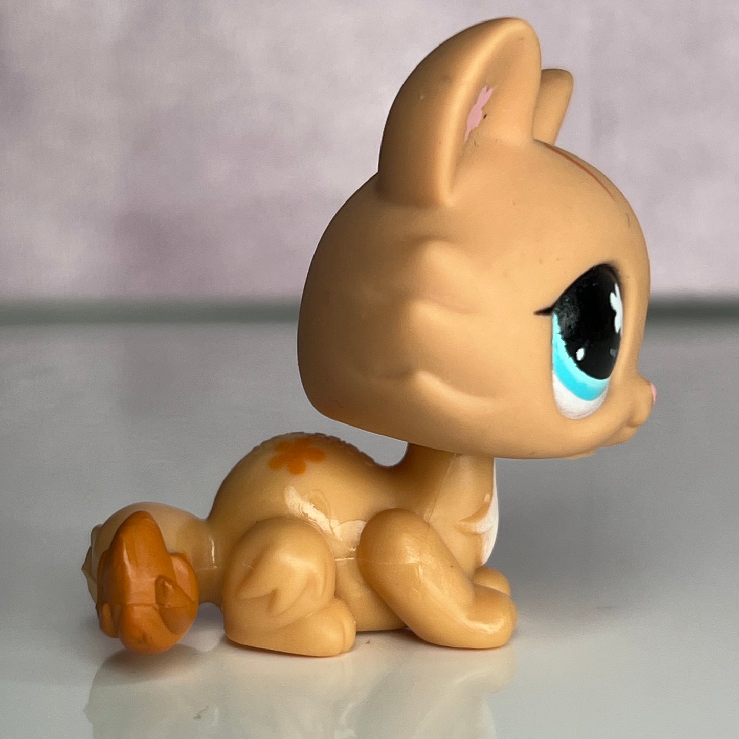 LPS Orange Crouching Cat #649