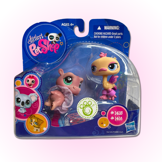 LPS Hippo & Ostrich #1415 #1416 New in Box