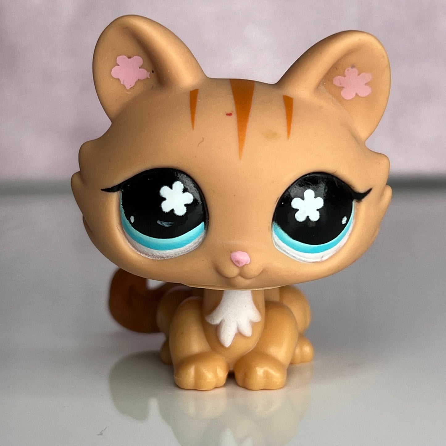 LPS Orange Crouching Cat #649