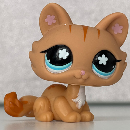 LPS Orange Crouching Cat #649