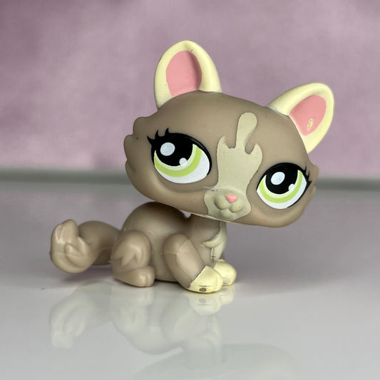 LPS Gray Crouching Cat