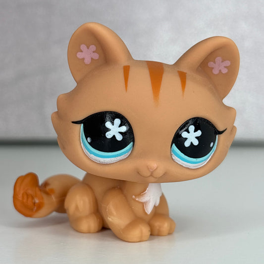 LPS Orange Crouching Cat #649