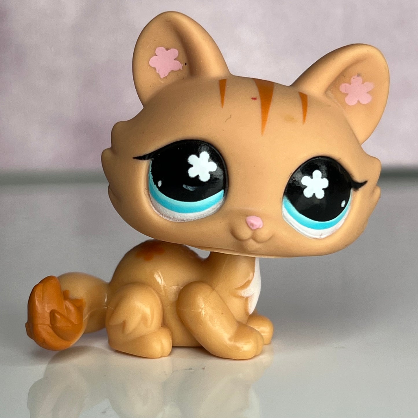 LPS Orange Crouching Cat #649