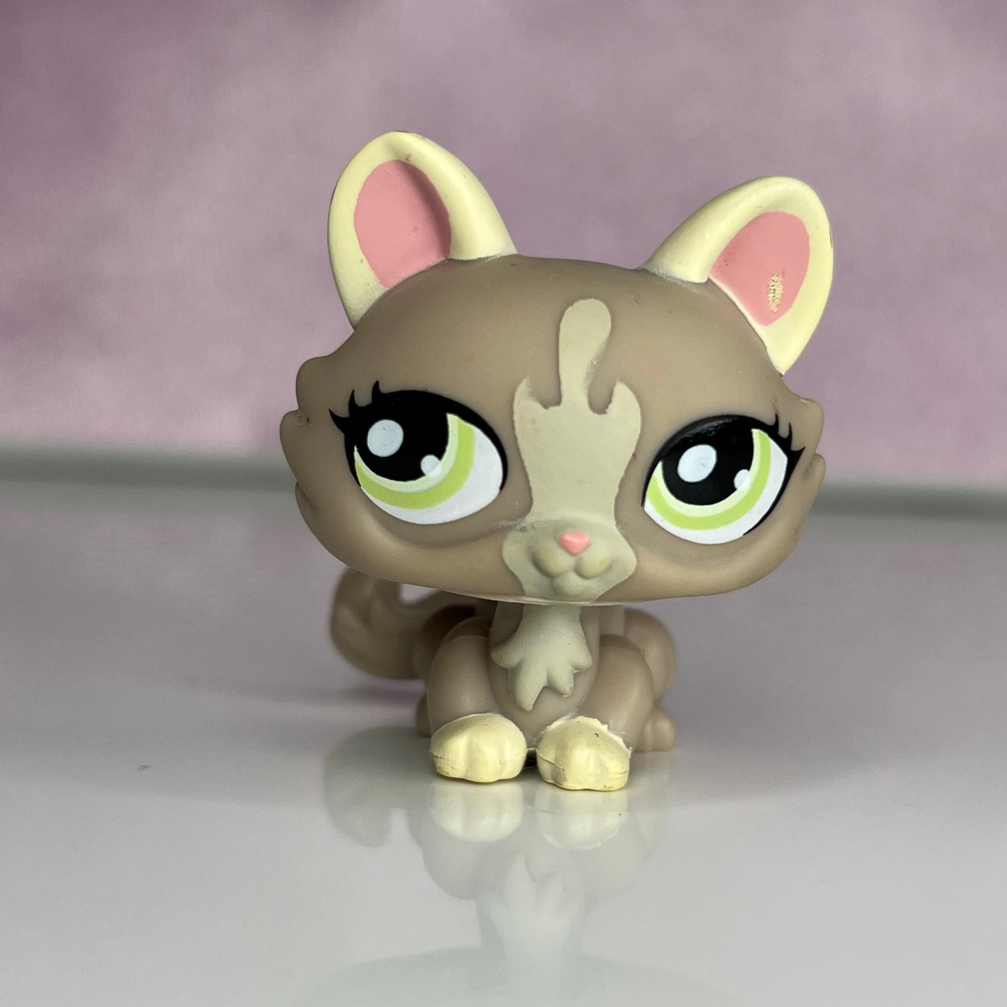 LPS Gray Crouching Cat