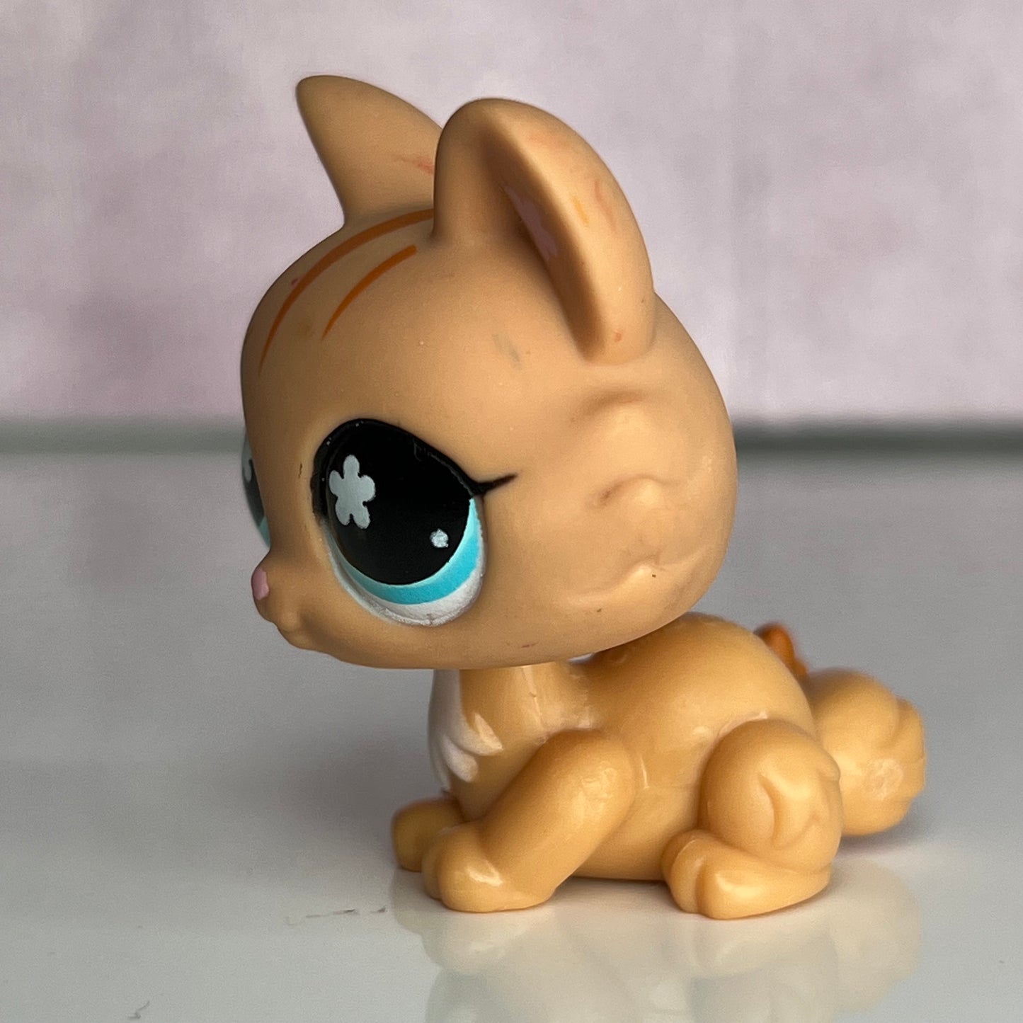 LPS Orange Crouching Cat #649